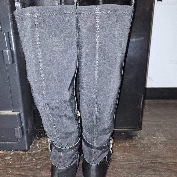 Vince Camuto Pelda Black leather Riding Boots 7M - Picture 6 of 12